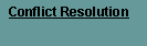 Text Box:  Conflict Resolution